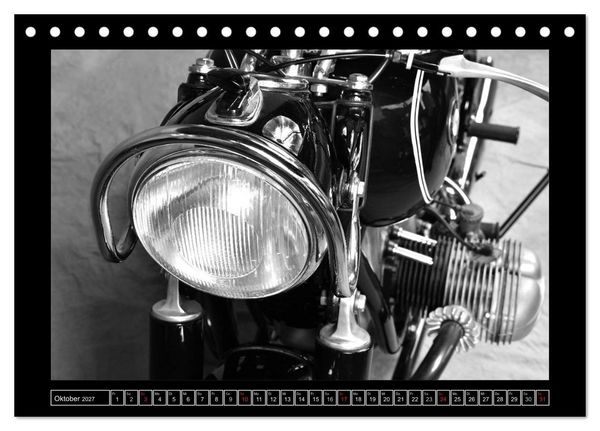 Produktbild: BMW R69S in schwarzweiss (Tischkalender 2027 DIN A5 quer), CALVENDO Monatskalender
