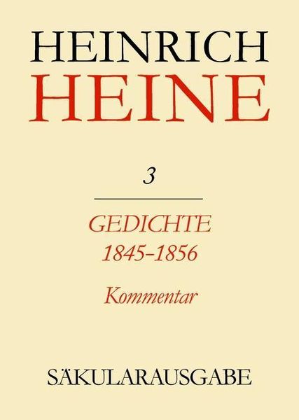 Produktbild: Gedichte 1845-1856. Kommentar