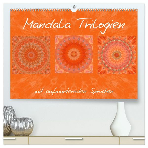 Produktbild: Mandala Trilogien (hochwertiger Premium Wandkalender 2026 DIN A2 quer), Kunstdruck in Hochglanz
