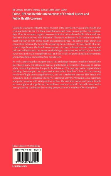 Produktbild: Crime, HIV and Health: Intersections of Criminal Justice and Public Health Concerns