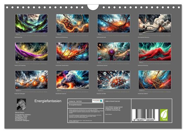 Produktbild: Energiefantasien (Wandkalender 2026 DIN A4 quer), CALVENDO Monatskalender
