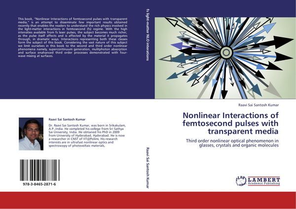 Produktbild: Nonlinear Interactions of femtosecond pulses with transparent media