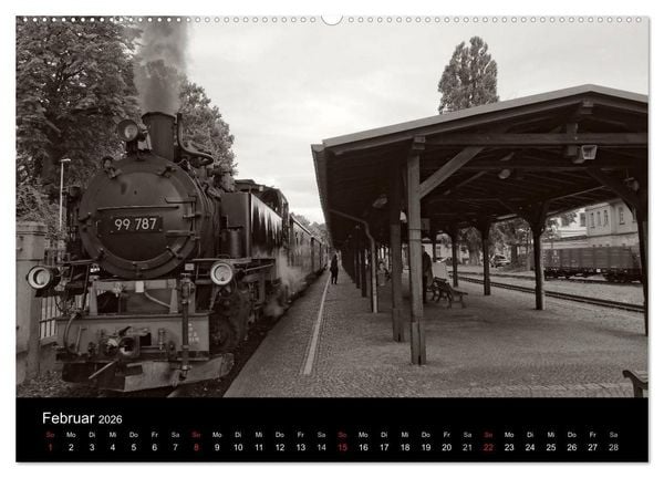 Produktbild: Ein Jahr mit der Schmalspurbahn aus Zittau (Wandkalender 2026 DIN A2 quer), CALVENDO Monatskalender