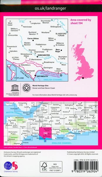 Produktbild: Dorchester & Weymouth, Cerne Abbas & Bere Regis