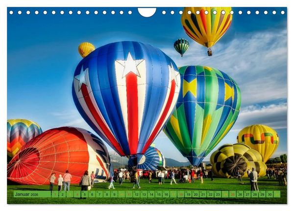 Produktbild: Fahren mit dem Ballon (Wandkalender 2026 DIN A4 quer), CALVENDO Monatskalender