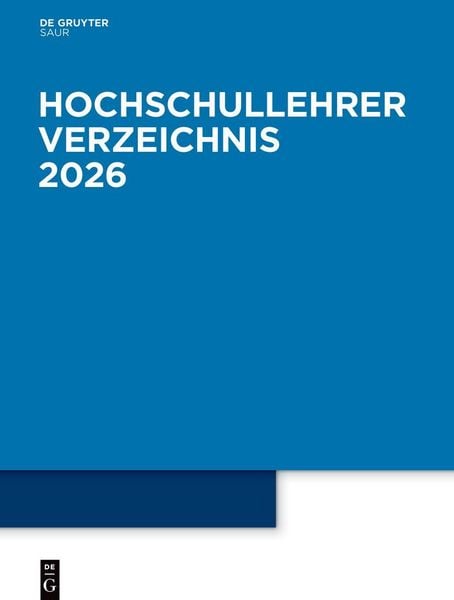 Produktbild: Hochschullehrer Verzeichnis 2026