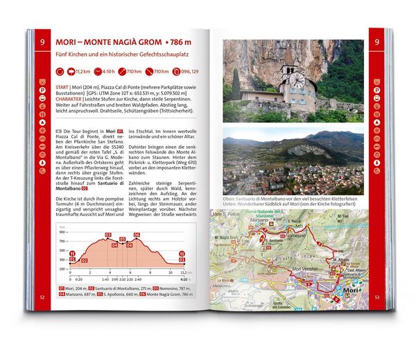 Produktbild: KOMPASS Wanderf&uuml;hrer Gardasee, 70 Touren mit Extra-Tourenkarte