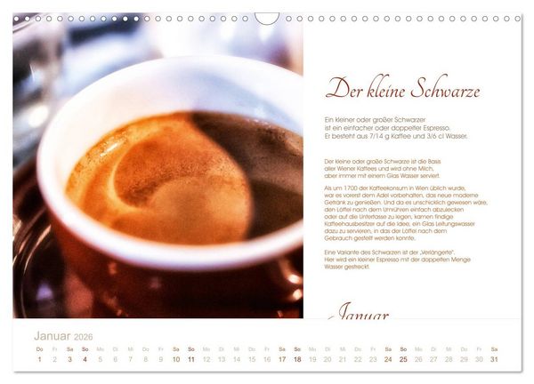 Produktbild: Wiener Kaffeerezepte (Wandkalender 2026 DIN A3 quer), CALVENDO Monatskalender