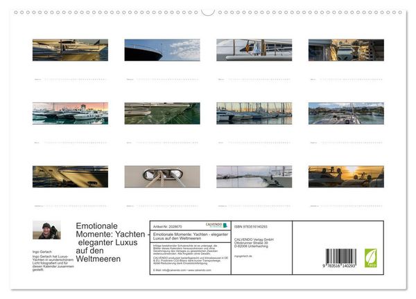 Produktbild: Emotionale Momente: Yachten - eleganter Luxus auf den Weltmeeren (hochwertiger Premium Wandkalender 2026 DIN A2 quer), Kunstdruck in Hochglanz