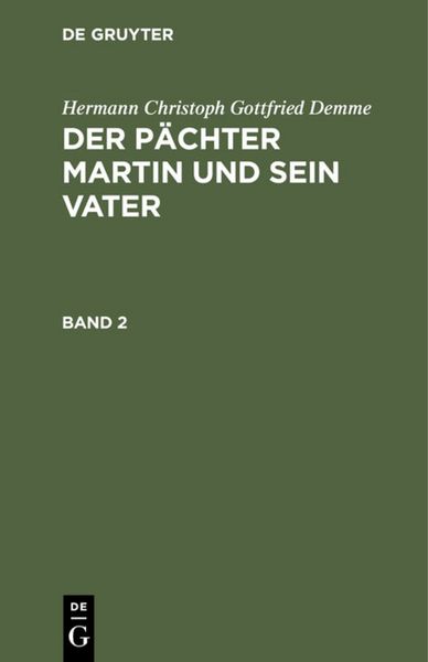 Produktbild: Der P&auml;chter Martin und sein Vater. Band 2