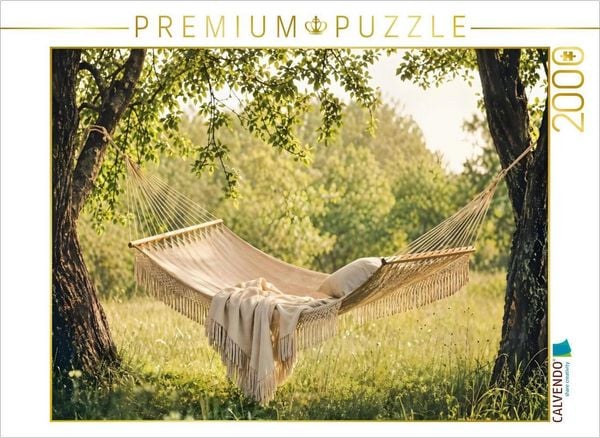 CALVENDO Puzzle Leicht wie der Sommer - Hängematte | 2000 Teile Lege-Größe 90x67cm Foto-Puzzle für glückliche Stunden