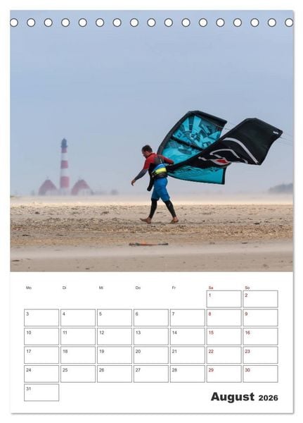 Produktbild: Sankt Peter-Ording Sonne, Strand und Meer (Tischkalender 2026 DIN A5 hoch), CALVENDO Monatskalender