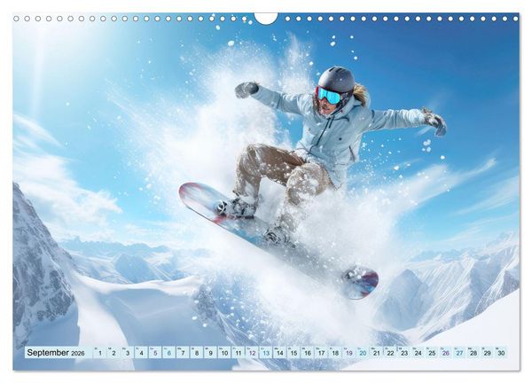 Produktbild: Snowboarder in Aktion (Wandkalender 2026 DIN A3 quer), CALVENDO Monatskalender
