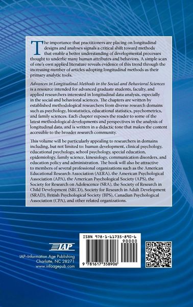 Produktbild: Advances in Longitudinal Methods in the Social and Behavioral Sciences (Hc)