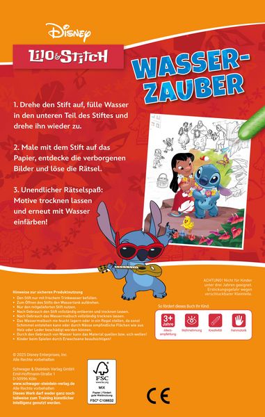 Produktbild: Disney Stitch Wasserzauber: Einfach mit Wasser malen! Lilo und Stitch
