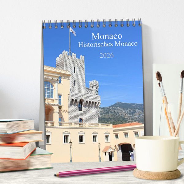 Produktbild: Monaco - Historisches Monaco (Tischkalender 2026 DIN A5 hoch), CALVENDO Monatskalender