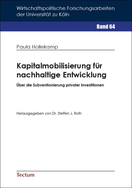 Produktbild: Kapitalmobilisierung f&uuml;r nachhaltige Entwicklung