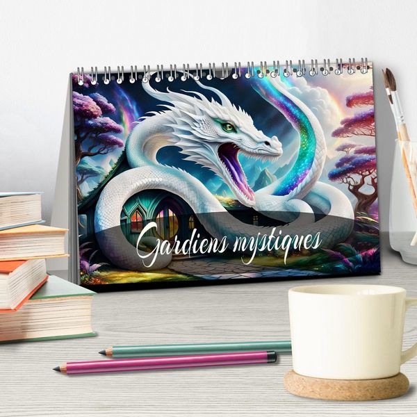 Produktbild: Gardiens mystiques (Calendrier de bureau 2026 DIN A5 vertical), CALVENDO calendrier mensuel