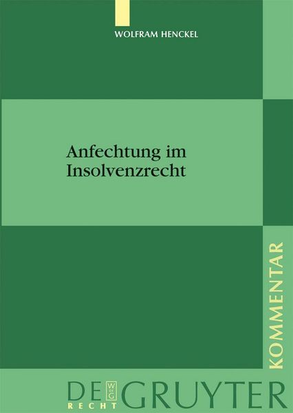 Produktbild: Anfechtung im Insolvenzrecht