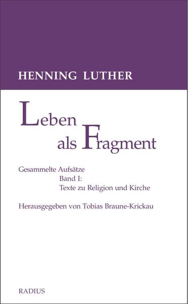 Produktbild: Leben als Fragment, Band 1