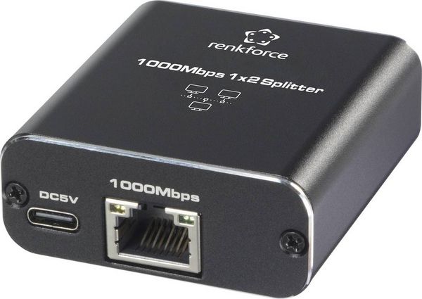 Produktbild: Renkforce RF-6739678 RF-GES-200 Netzwerk Switch RJ45 2 Port USB-Stromversorgung