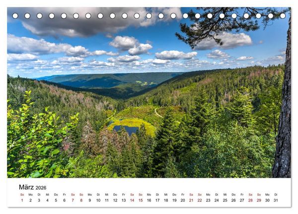 Produktbild: Schwarzwald, Seen und Hochmoore (Tischkalender 2026 DIN A5 quer), CALVENDO Monatskalender
