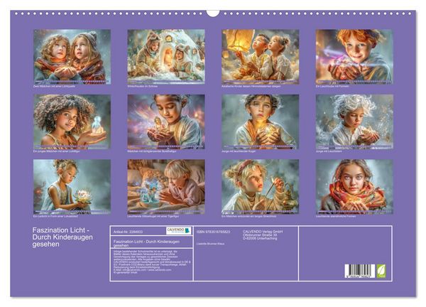 Produktbild: Faszination Licht - Durch Kinderaugen gesehen (Wandkalender 2027 DIN A2 quer), CALVENDO Monatskalender