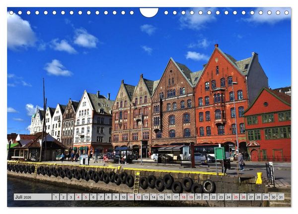 Produktbild: Wundersch&ouml;nes Bergen. Norwegens Tor zum Fjordland (Wandkalender 2026 DIN A4 quer), CALVENDO Monatskalender