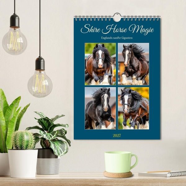 Produktbild: Shire Horse Magie. Englands sanfte Giganten (Wandkalender 2027 DIN A4 hoch), CALVENDO Monatskalender