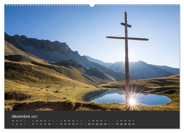 Produktbild: Lacs de montagne. Miroir des cimes (Calendrier mural haut de gamme 2027 DIN A2 vertical), CALVENDO calendrier mensuel