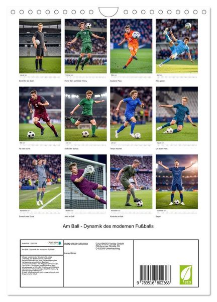Produktbild: Am Ball - Dynamik des modernen Fu&szlig;balls (Wandkalender 2027 DIN A4 hoch), CALVENDO Monatskalender