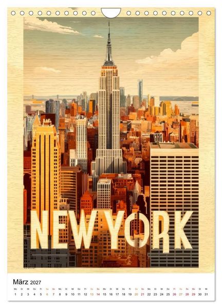Produktbild: USA - Retro Journeys (Wandkalender 2027 DIN A4 hoch), CALVENDO Monatskalender