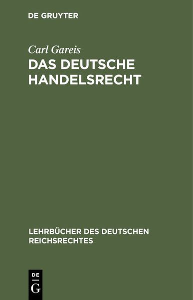 Produktbild: Das Deutsche Handelsrecht