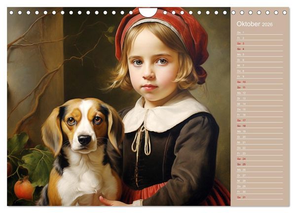 Produktbild: Dame mit Hund (Wandkalender 2026 DIN A4 quer), CALVENDO Monatskalender