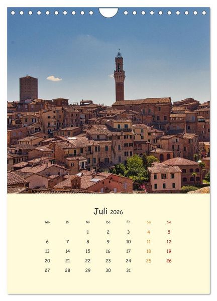 Produktbild: Siena - Impressionen (Wandkalender 2026 DIN A4 hoch), CALVENDO Monatskalender