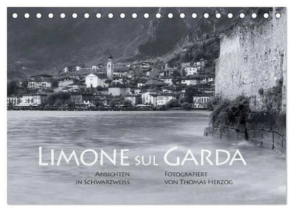Produktbild: Limone sul Garda schwarzwei&szlig; (Tischkalender 2026 DIN A5 quer), CALVENDO Monatskalender