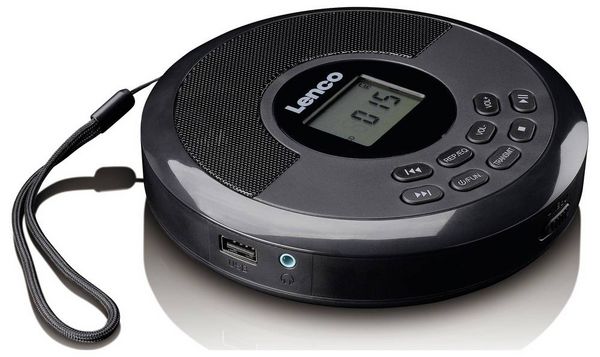 Produktbild: Lenco CD-340BK Tragbarer CD-Player CD, CD-R, CD-RW, MP3, CD, CD-R, CD-RW, MP3 Schwarz