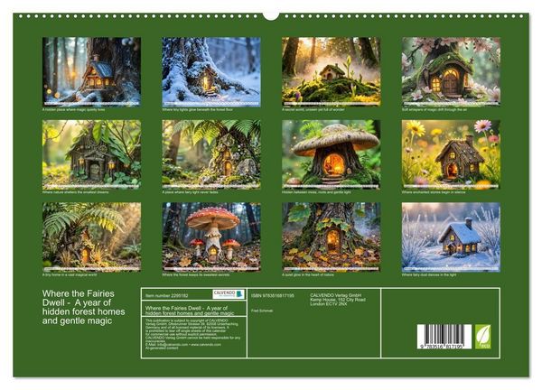 Produktbild: Where the Fairies Dwell - A year of hidden forest homes and gentle magic (High Quality Premium Wall Calendar 2027 DIN A2 landscape),CALVENDO 12 Month Wall Calendar