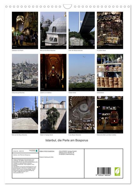 Produktbild: Istanbul, die Perle am Bosporus (Wandkalender 2026 DIN A3 hoch), CALVENDO Monatskalender