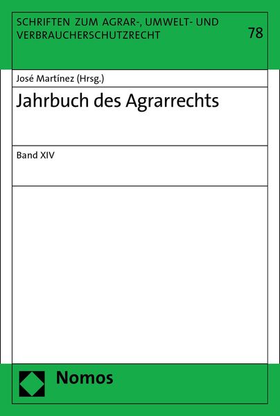 Produktbild: Jahrbuch des Agrarrechts