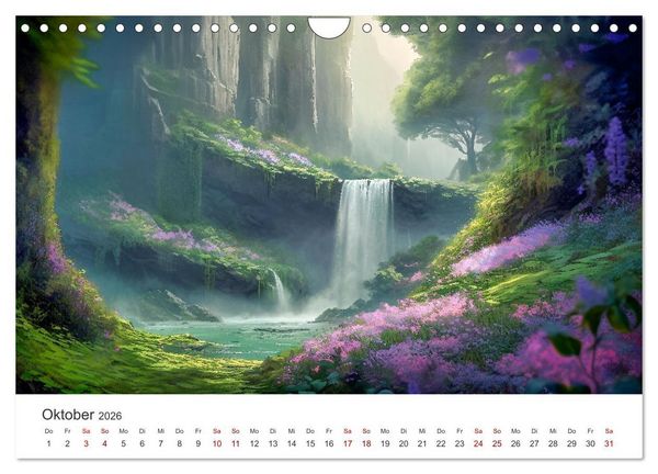 Produktbild: Kaskaden - Die Poesie des Wassers (Wandkalender 2026 DIN A4 quer), CALVENDO Monatskalender