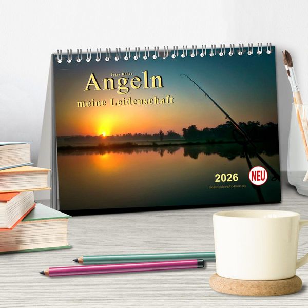 Produktbild: Angeln - meine Leidenschaft (Tischkalender 2026 DIN A5 quer), CALVENDO Monatskalender