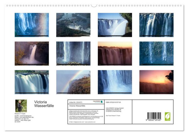 Produktbild: Victoria Wasserf&auml;lle (hochwertiger Premium Wandkalender 2026 DIN A2 quer), Kunstdruck in Hochglanz