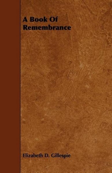 Produktbild: A Book Of Remembrance
