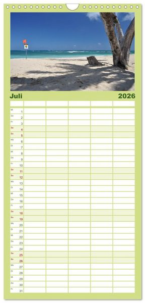 Produktbild: Familienplaner 2026 - Hawaii - Land of Aloha mit 5 Spalten (Wandkalender, 21 x 45 cm) CALVENDO