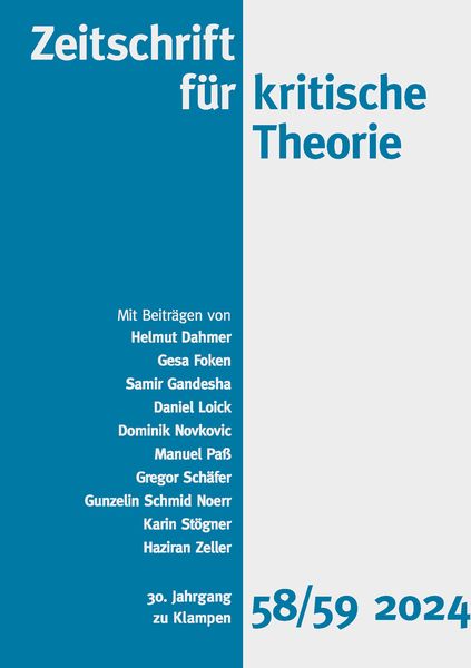 Produktbild: Zeitschrift für kritische Theorie, Heft 58/59