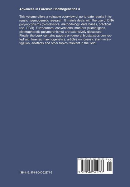 Produktbild: Advances in Forensic Haemogenetics