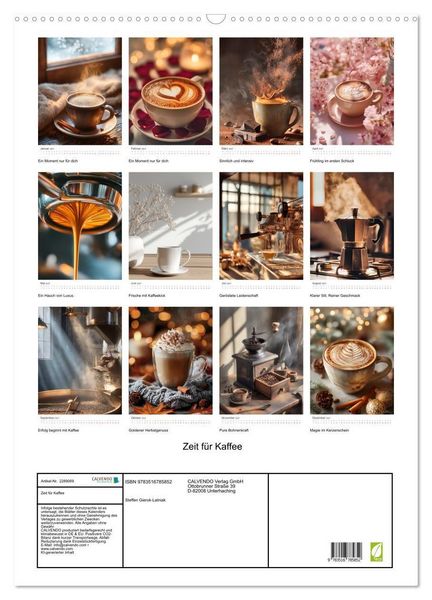 Produktbild: Zeit f&uuml;r Kaffee (Wandkalender 2027 DIN A2 hoch), CALVENDO Monatskalender
