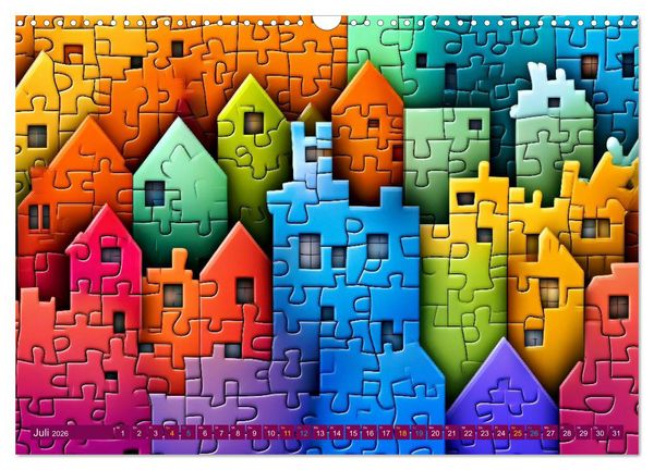 Produktbild: Faszination PUZZLE (Wandkalender 2026 DIN A3 quer), CALVENDO Monatskalender