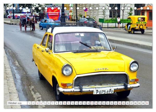Produktbild: FORD CONSUL - Ein britischer Klassiker in Kuba (Tischkalender 2026 DIN A5 quer), CALVENDO Monatskalender